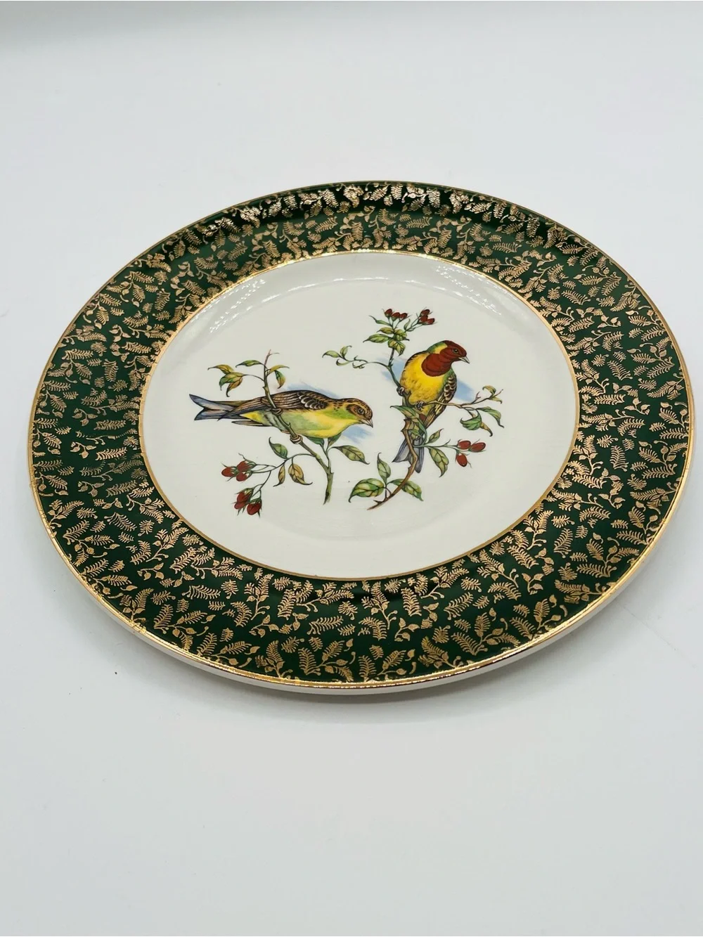vintage decorative bird Wood & Sons England Plate D 10 Inches